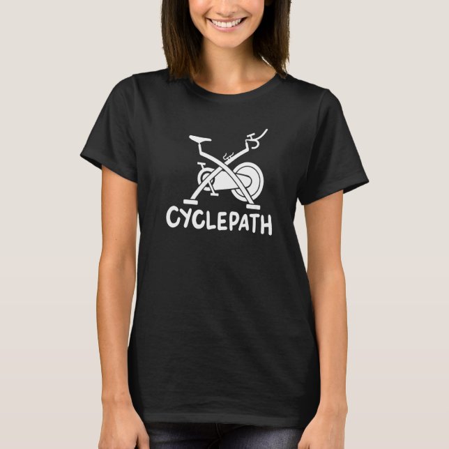 Inomhuscykling Cyclepath Spin Class Workout T Shirt (Framsida)