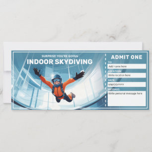 Inomhusintyg för Skydiving Gift Certificate, Himme Inbjudningar