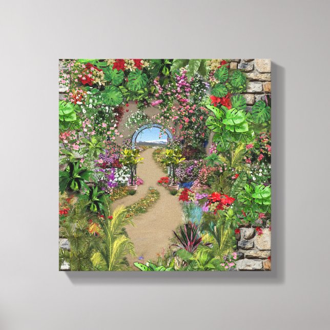 Inomhusmiljö, utomhusmiljö i rum canvastryck (Framsida)