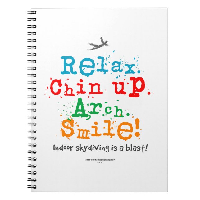 InomhusSkydiving är en last! Anteckningsbok Med Spiral (Framsidan)