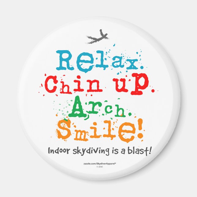 InomhusSkydiving är en last! Magnet (Framsidan)