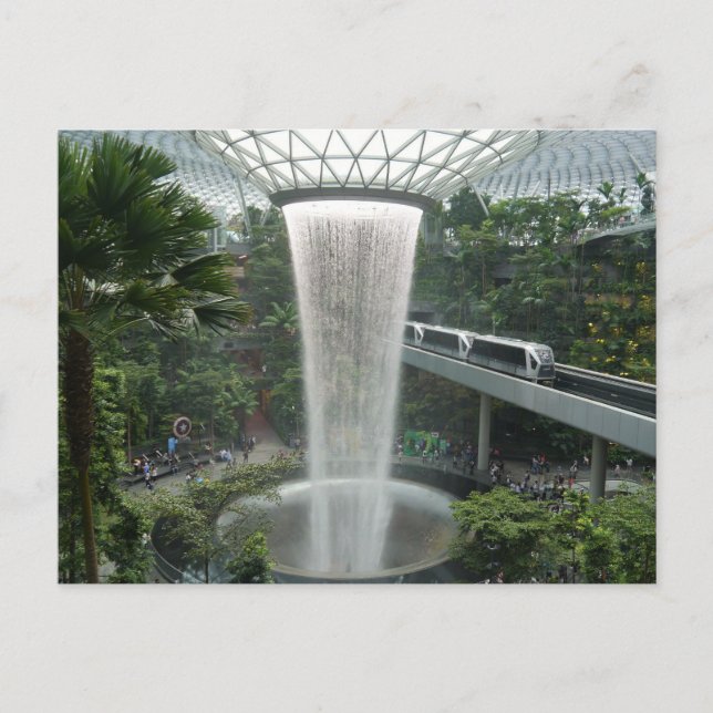 Inomhusvattenfall i Singapore Vykort (Framsida)