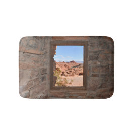 Inomhusvy över branddalen badrumsmatta