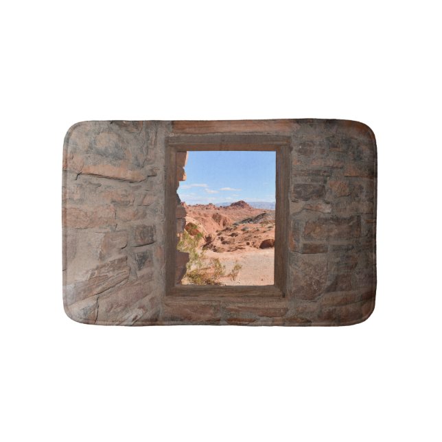 Inomhusvy över branddalen badrumsmatta (Framsidan)