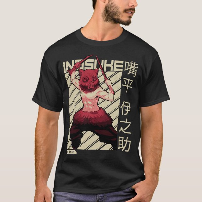 Inosuke Demon Sayer Anime T Shirt T-Shirt (Framsida)