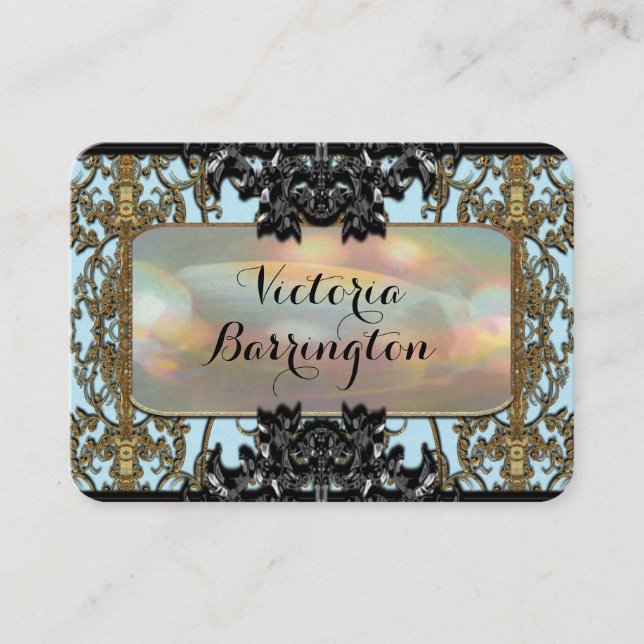 Inoubliable pärlemorfärg professionell visitkort (Framsida)