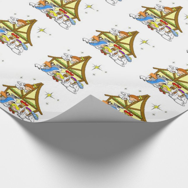 Inpackning av papper/av Nativity Presentpapper (Hörn)