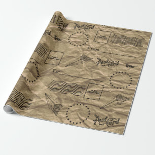 Inpackning av papper design för vintagebruntKraft Presentpapper