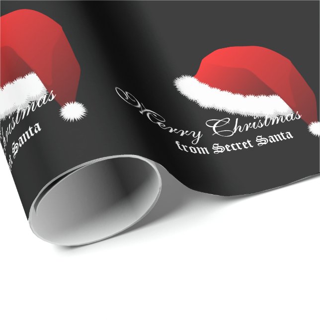 Inpackning av papper god jul från hemliga Santa Presentpapper (Rullad Hörn)