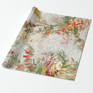 Inpackning av papper med en blom- presentpapper