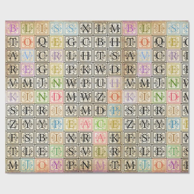 inpackning av papper med motivational ord presentpapper (Platt)