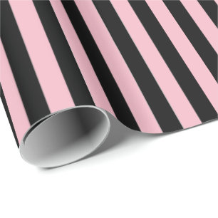 Inpackning av Papper-Svart & rosarandar Presentpapper