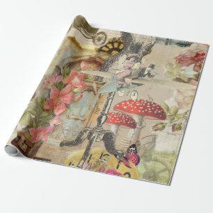 inpackning pappert nyckfullt presentpapper