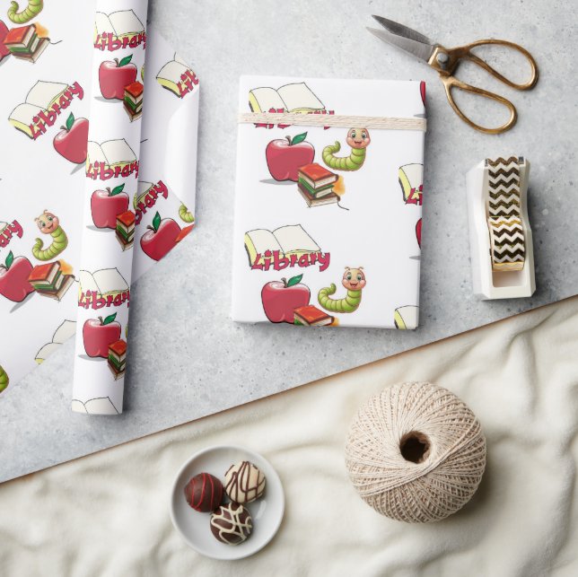 Inpackningspapper Bibliotekarie Bokmask  Presentpapper (Hantverk)