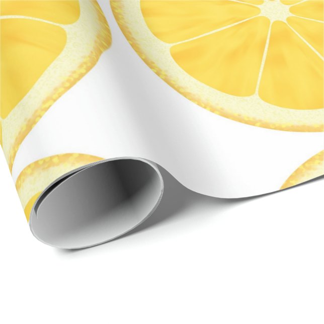 Inpackningspapper - Citron skiva Presentpapper (Rullad Hörn)