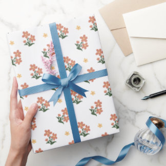 Inpackningspapper Ditsy Blommigt Sömlöst Mönster Presentpapper