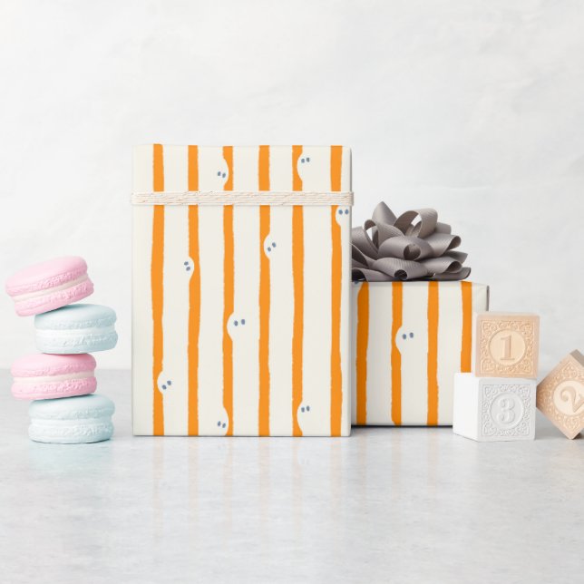 Inpackningspapper för Halloween med mönster av spö Presentpapper (Baby Shower)