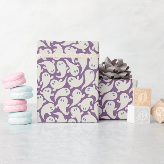 Inpackningspapper för Halloween med mönster av spö Presentpapper (Baby Shower)