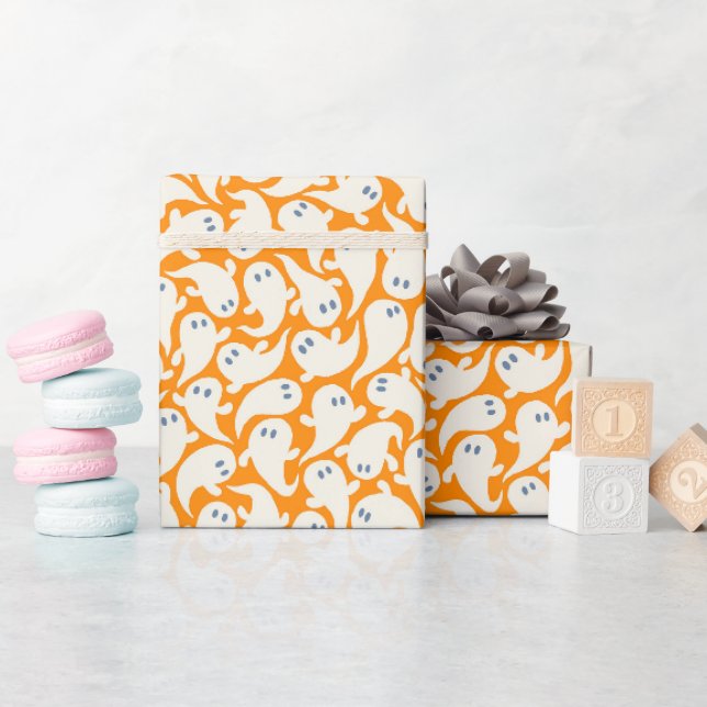 Inpackningspapper för Halloween med mönster av spö Presentpapper (Baby Shower)