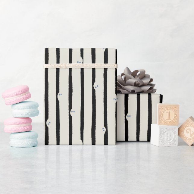 Inpackningspapper för Halloween med mönster av spö Presentpapper (Baby Shower)