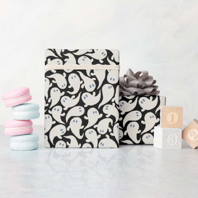 Inpackningspapper för Halloween med mönster av spö Presentpapper (Baby Shower)