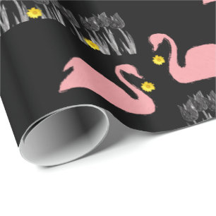 Inpackningspapper Svanar Presentpapper