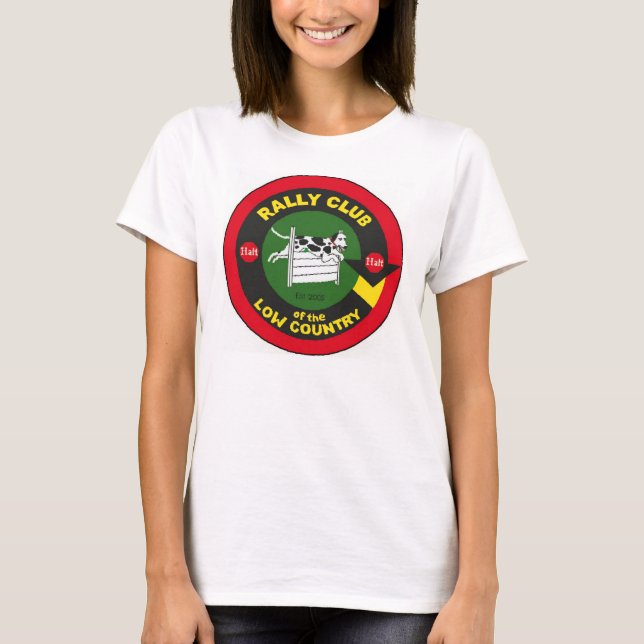 Inpassad Ladies utslagsplatsskjorta Tee Shirt (Framsida)