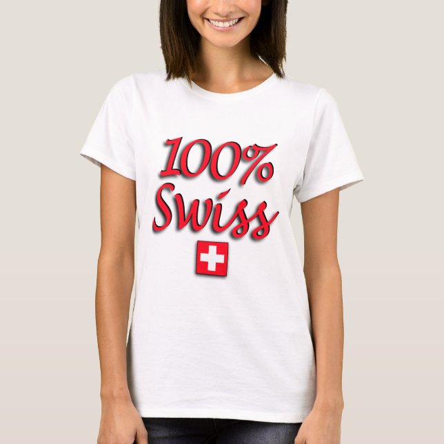 Inpassad skjorta för 100% schweizare tee shirt (Framsida)
