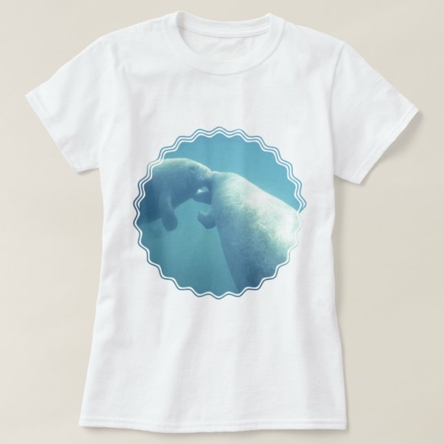 Inpassad T-tröja för babyManateesdamer Tee Shirt (Design framsida)