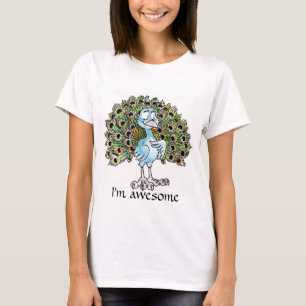 Inpassad T-tröja för enorma påfågeldamer Tee Shirt