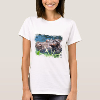 Inpassad T-tröja för hungriga flodhästdamer Tee