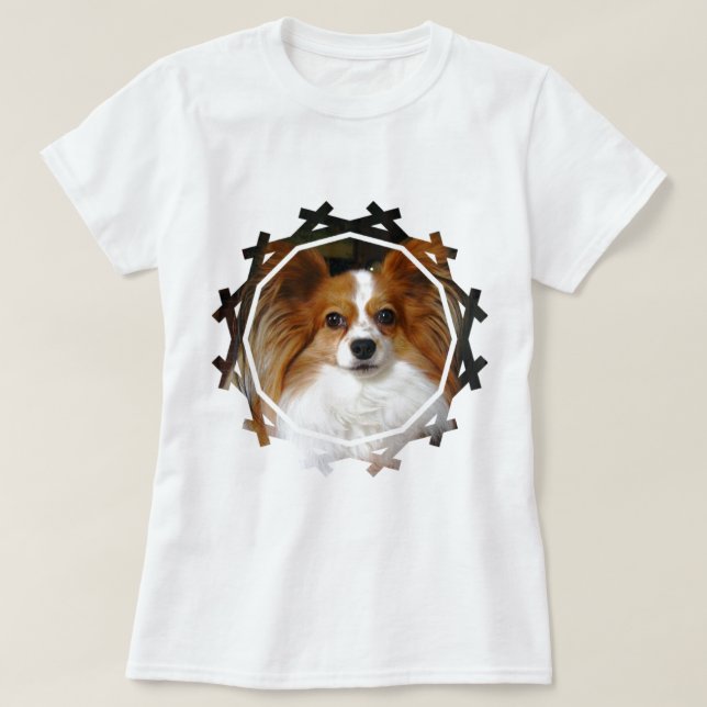 Inpassad T-tröja för Sheltie hunddamer Tee (Design framsida)