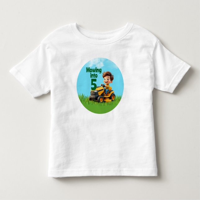 Inplantering av Gräsmatta Mower Birthday T Shirt (Framsida)