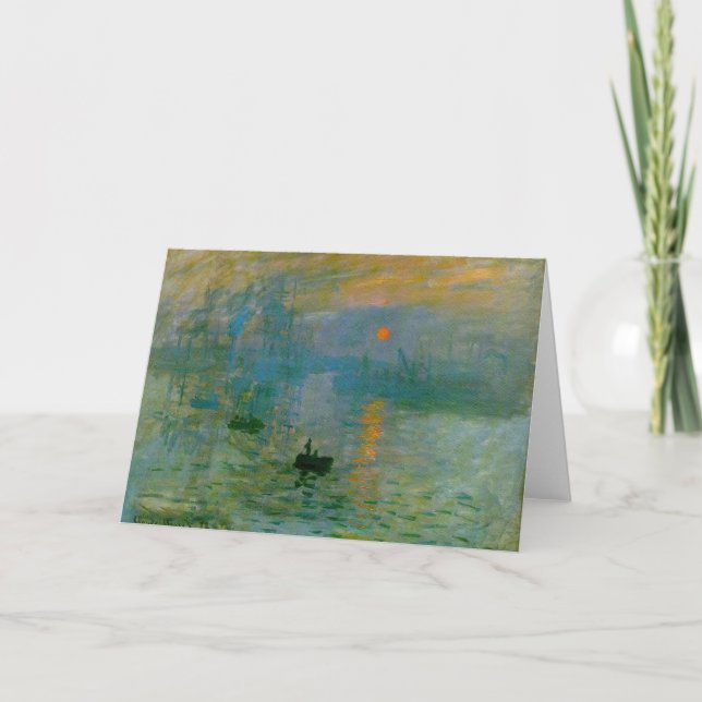 Inpressionskort Soleil Levant Greeting Card Kort (Framsida)