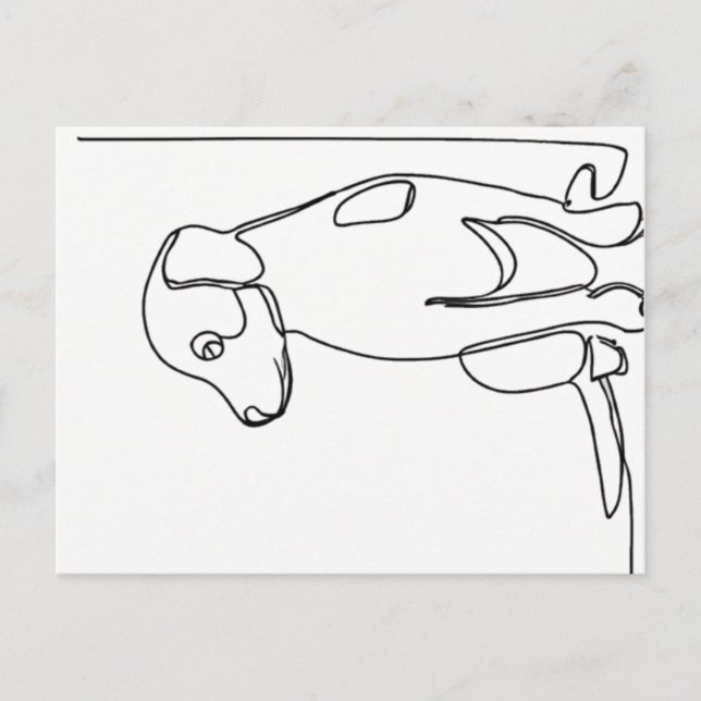 Inquisitive Dog Vykort (Framsida)