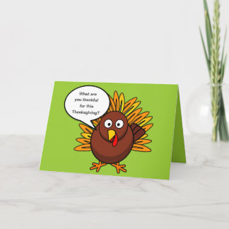Inquisivt Thanksgiving Card för Turkiet Helgkort