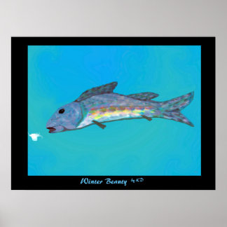 Inramad affisch för vinter skönhet