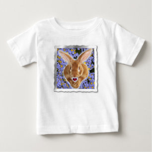 Inramad bedårande kanin med sött hjärta t shirt
