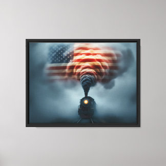 Inramad Canvas Art - Alla ombord på Frihetståget