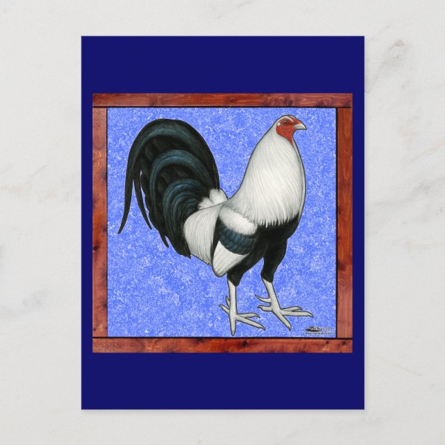 Inramad Gamecock Vykort (Framsida)