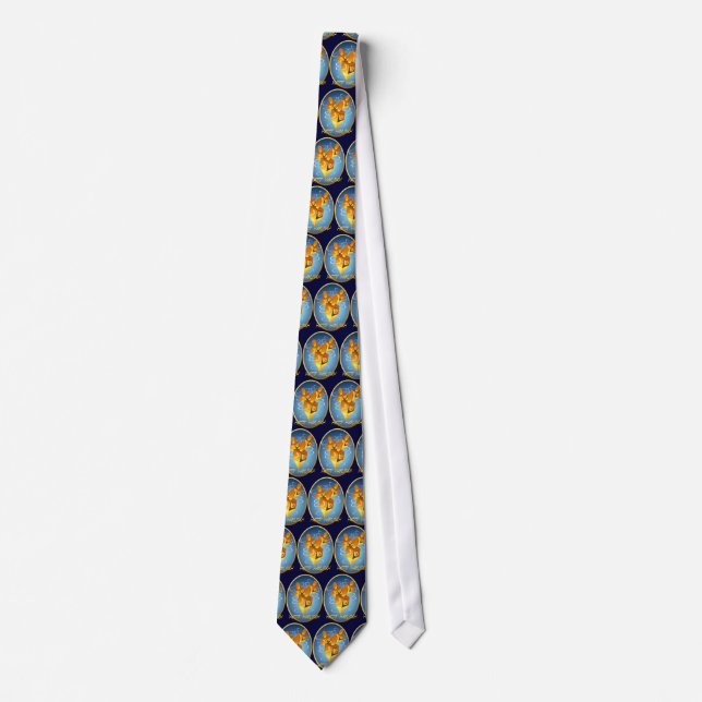 Inramad lycklig Hanukkah Dreidels Tie Slips (Framsida)