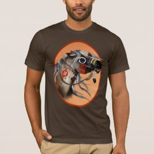 Inramad skjorta för krig häst t-shirt