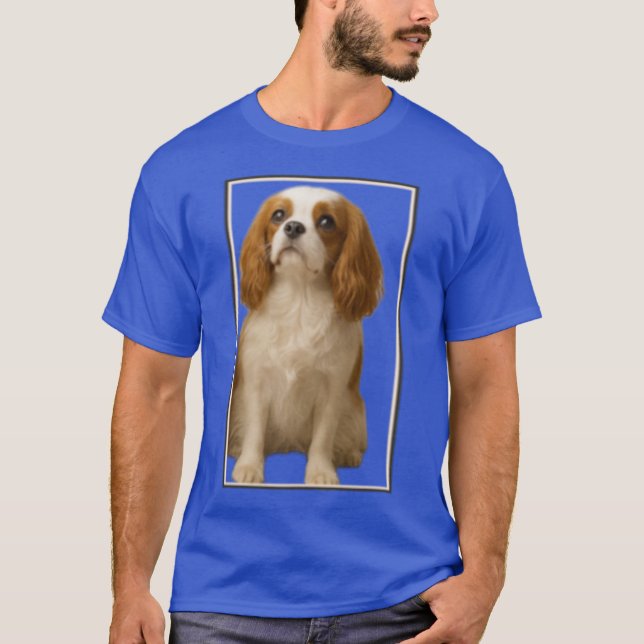 Inramad Spaniel-familj T Shirt (Framsida)