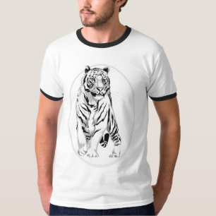 Inramad Stately vittigerskjorta Tee Shirt