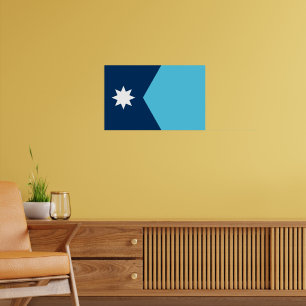 Inramad tryck med Minnesotas flagga, USA
