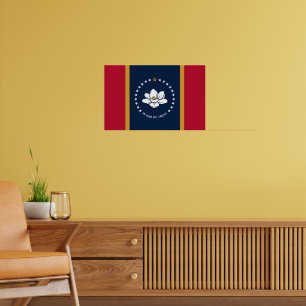 Inramad tryck med Mississippiflaggan