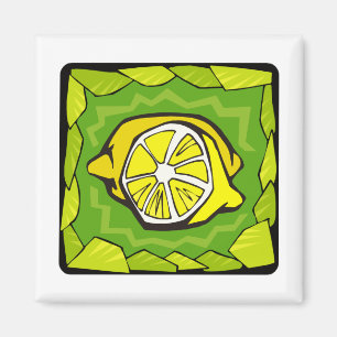 Inramade citroner magnet
