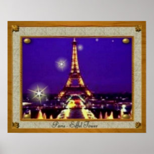 Inramat Eiffel torn Poster