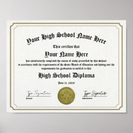 Inramat High School student Diploma, GED Poster