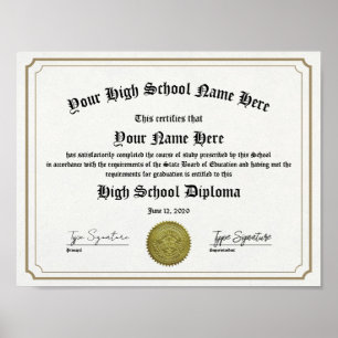 Inramat High School student Diploma, GED Poster